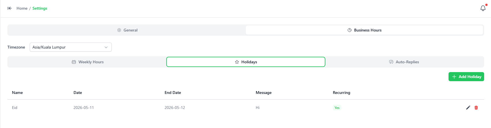 Settings screenshot 3