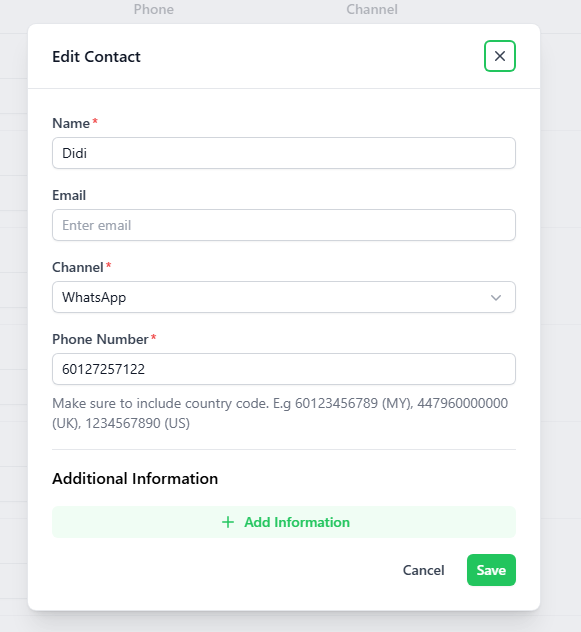 Contacts screenshot 5